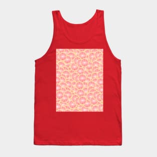 All Over Pink Grapefruit Citrus Slice Pattern Tank Top